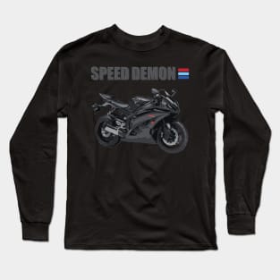 Motorcycle, Biker, Motorcycle Gift, Speed Demon, Motorcycle Gift Idea, Motorcycle Present, Racing, Sports Bike, Birthday Gift Idea For him Long Sleeve T-Shirt